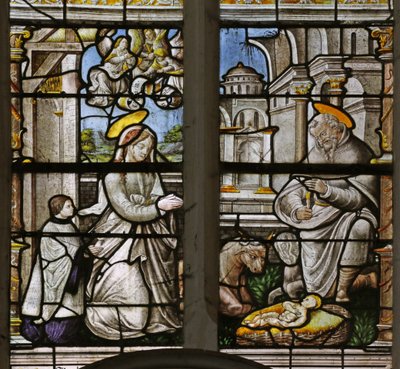 Window depicting the Nativity by French School